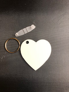 Heart Keychain - MDF Double-sided  Set of 10