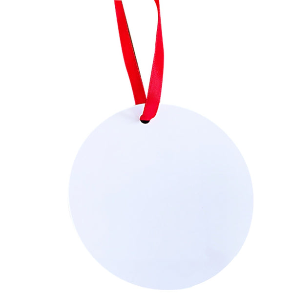 ALUMINUM ROUND ORNAMENT- DOUBLE SIDED - 3.5 Inches