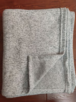 Gray Jersey Sweater Fleece Blanket 50x60