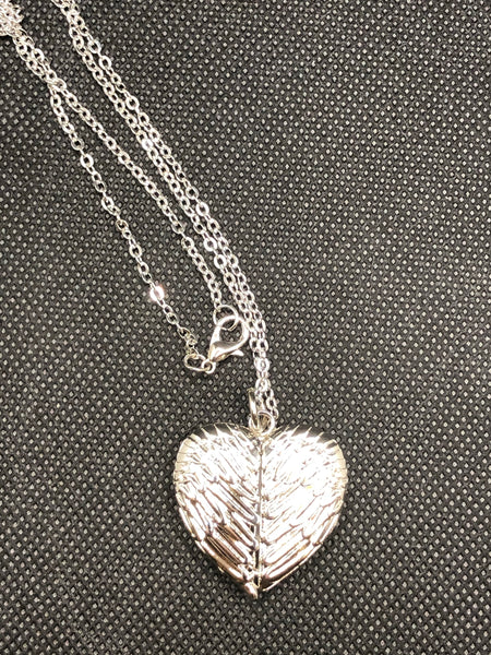 Heart Locket With Wings Sublimation Necklace