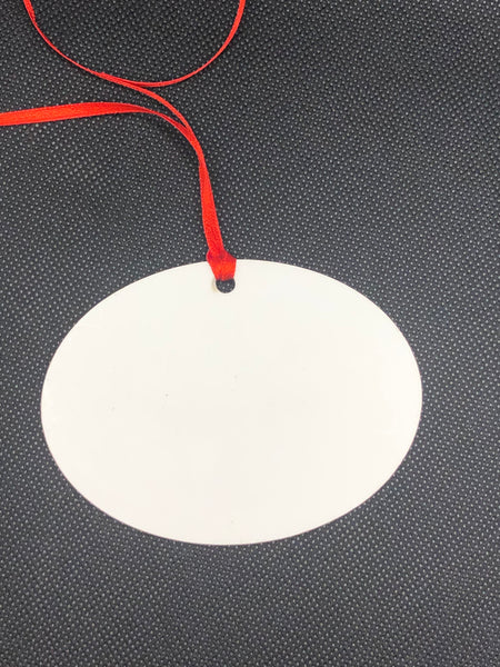 Oval (short) MDF Double sided Ornament